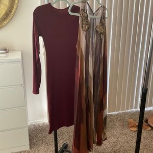 Soft surroundings scarf dress with body-con under-dress